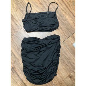 NWT Beagimeg Women’s Ruched Cami Crop Top  2 Piece Mini Dress    Size: Small